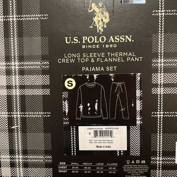 U.S. Pollo Assn - Men’s Thermal Pajama Set- NEW - Picture 5 of 8